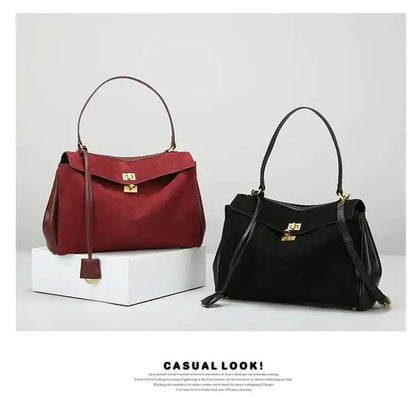 Luxury Fashion Leather Women's Tote Bag Lazy Bag Rodeo Briefcase Handbag Underarm Bags Large Capacity Crossbody Shoulder Bag