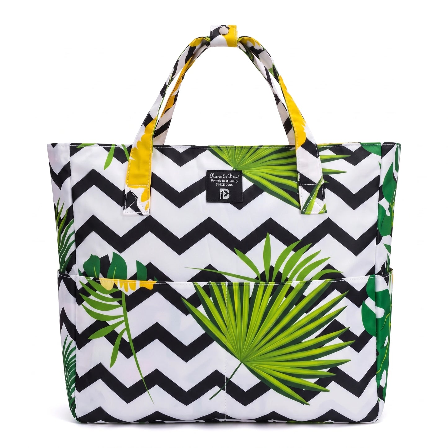 9 Pockets Large Beach Tote 35L Waterproof Sandproof Polyester Bag Women Summer Pool Travel Handbag Portable Swim Shoulder Bag