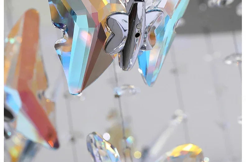 Vintage Crystal Ceiling Pendant Shining Creative LED Hanging Lamp Living Room Restaurant Chandelier Mood Light Indoor Lights