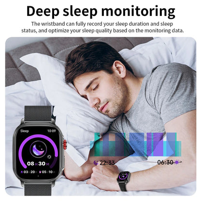 2026 New Sport Smart Watch 1400mAh Battery Fitness Tracker IP68 Waterproof Heart Rate Bluetooth Call Health Smartwatch Men Women