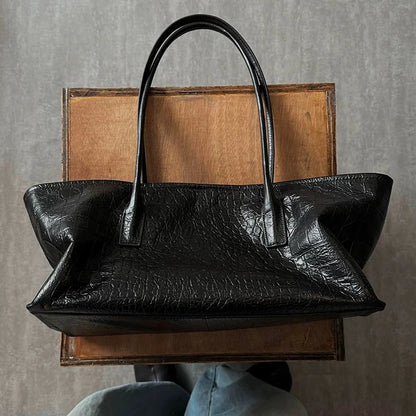 Luxury Vintage Crocodile-embossed Tote,women's Large-capacity Shoulder Handheld Bag,stylish Minimalist Casual Commuter Tote Bags