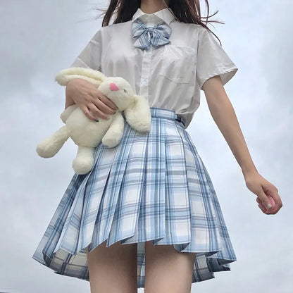 Japanese Bow Tie Skirt Set Student Pleated Skirt Jk Uniform Korean School Sexy Girl Preppy Style Seifuku Japanese School Uniform