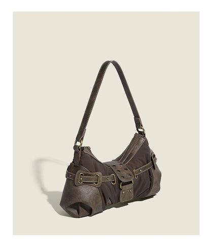 England Style Bags For Women Luxury Designer Handbags And Purses New In Polyester Vintage Rivet Small Underarm Shoulder Bag