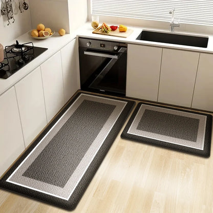Square Kitchen Rug Flannel Plush Floor Mat Non Slip Highly Absorbent Soft Fuzzy Mat for Bathroom and Toilet