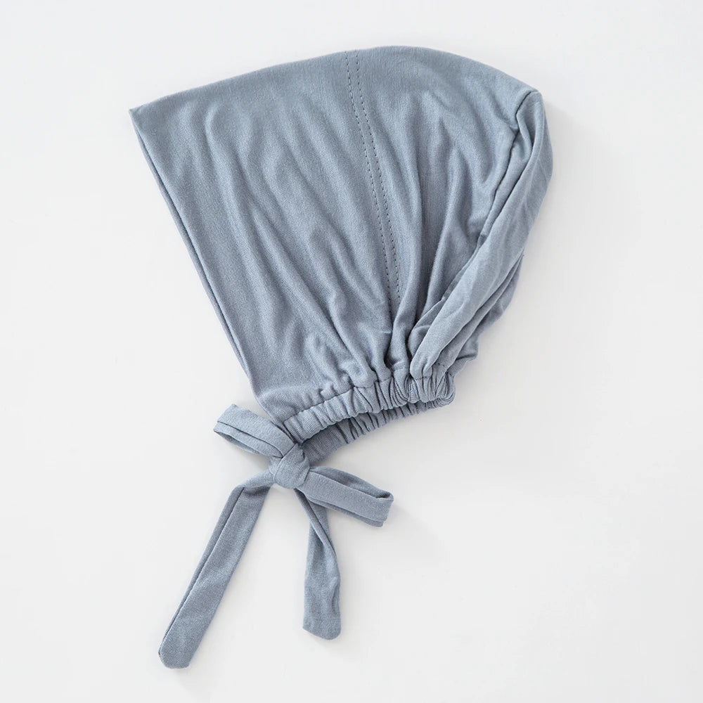 82 Colors Tie-Back Undercaps Fashion Women's Inner Hijab Muslim Cap Bonnet Plain Islamic Cotton Spandex Jersey DEW Underscarf