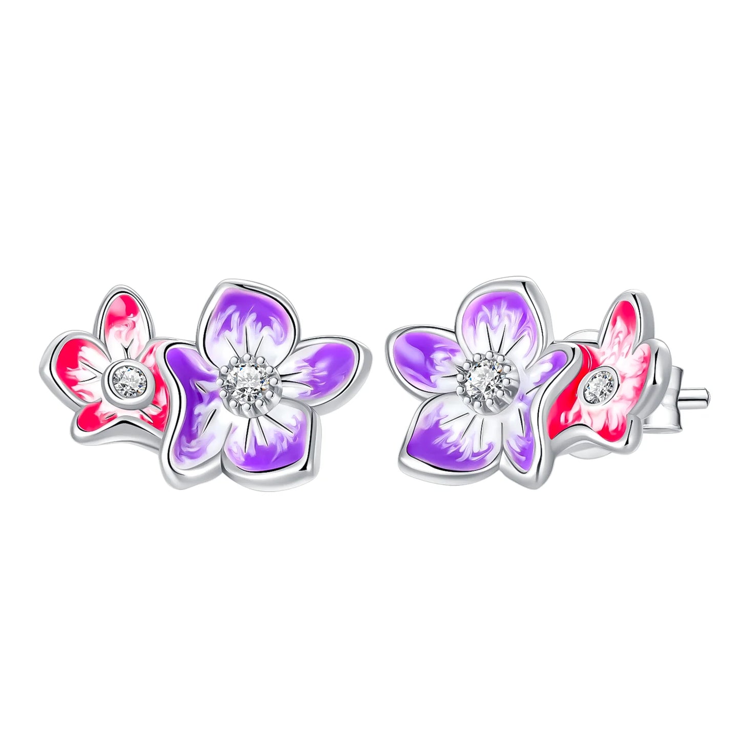Original 925 Sterling Silver Luxury Bow Flower Shaped Clover Rose Pendant Earrings Elegant Mature Women Delicate Jewelry Gift