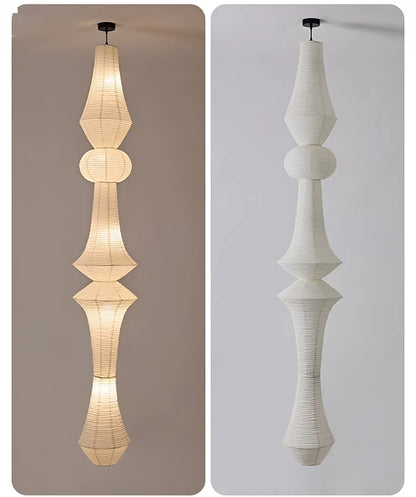 Nordic Wabi Sabi Wind Rice Paper Led Pendant Lights Living Room Bedroom Bedside Lamp Duplex Loft Clothing Store Decor Chandelier