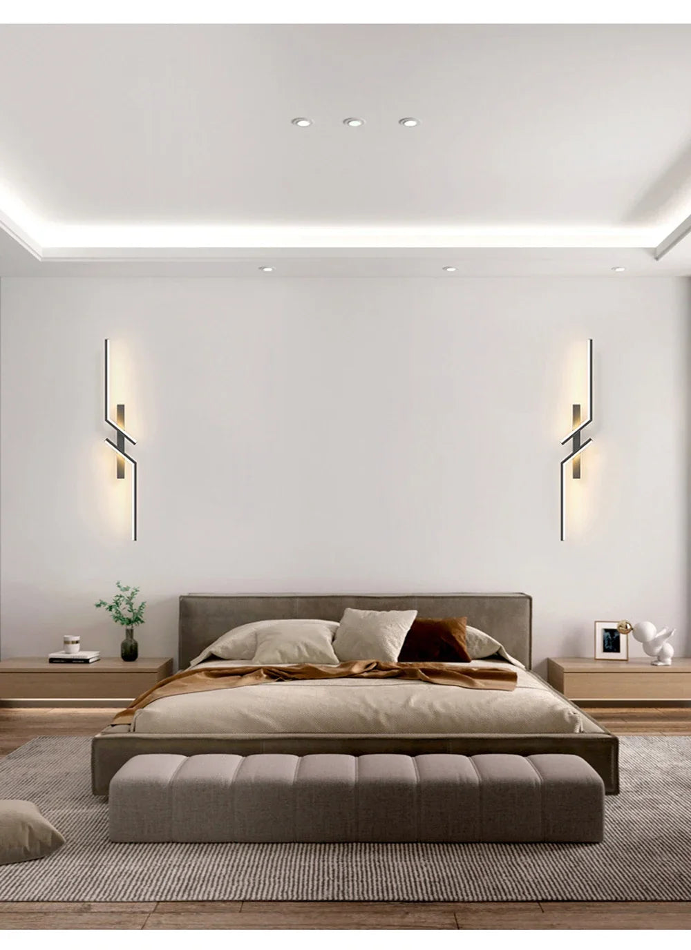 LED Wall Lamp Modern Minimalist Strip Wall Decor Lights Lighting For Bedroom Bedside Living Room TV Sofa Lobby Background Decor