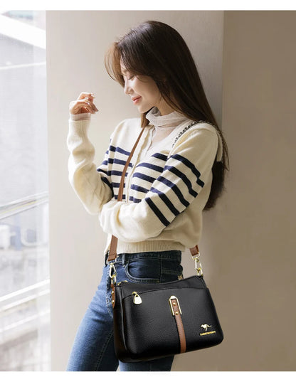 Genuine High Quality Soft Leather Women's Handbag Trend Designer Female Crossbody Bag Casual Shoulder Messenger Handbags 2025