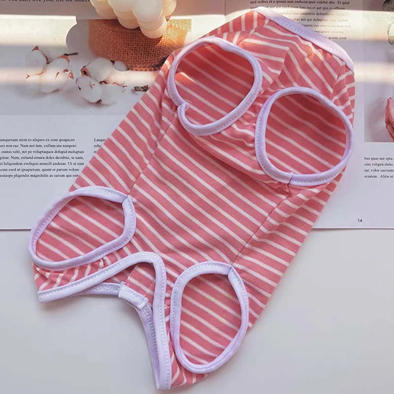 Girls Pet Dog Pajamas Puppy Cat Clothes Wrapped Belly Dog Jumpsuit Pyjamas For Small Dogs Chiwawa Pet Tracksuit Pijamas PJS XXS