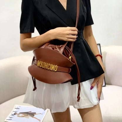 2026 New Fashion Square Diaper Bag Ladies Satchel Handbag Textured Leather Original Retro Crossbody Shoulder Purse Designer