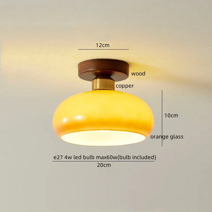 IWHD Home Lighting LED Ceiling Lights Decoration Aisle Porch Living Room Light Fixtures Nordic Ceiling Lamp Resin Copper Lustres