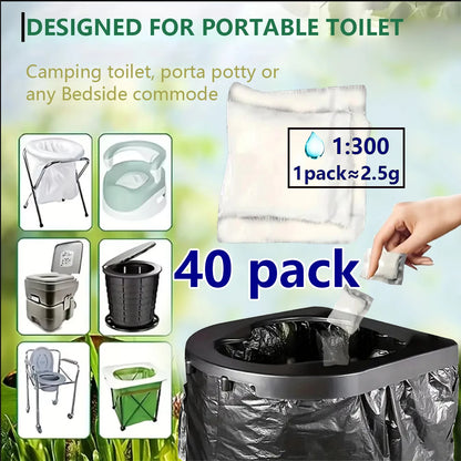 1-100 Pieces Portable Toilet Absorbent Gel, Camping Toilet Gel Powder, Odor-Control Urine Liquid Waste Gel, Eco Absorbent Gel.