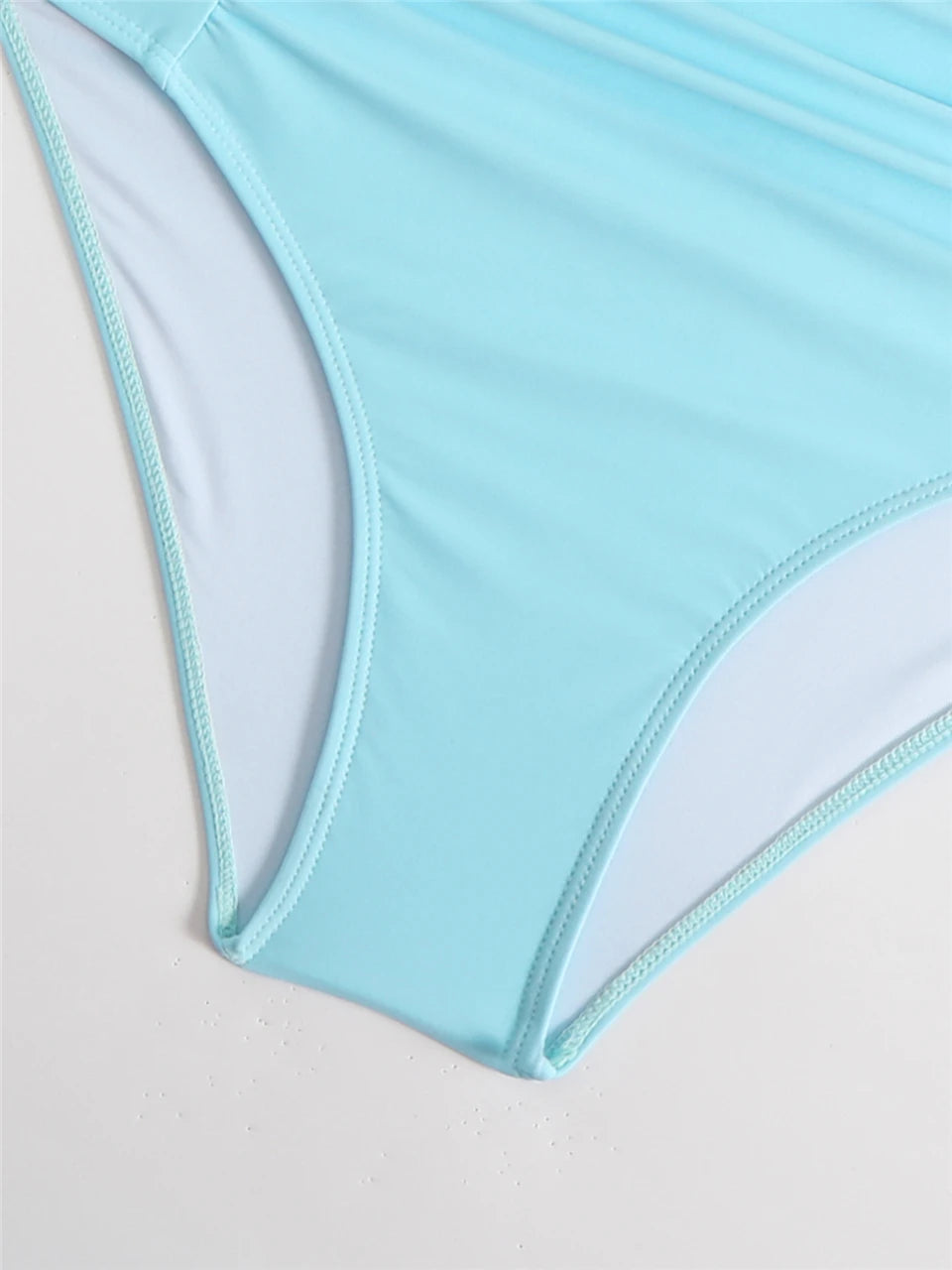 One Piece Solid Swimsuit Women 2026 Plain Ruched Swimwear Slim V Neck Bodysuit Female Bathers Bathing Swimming Swim Beach Summer