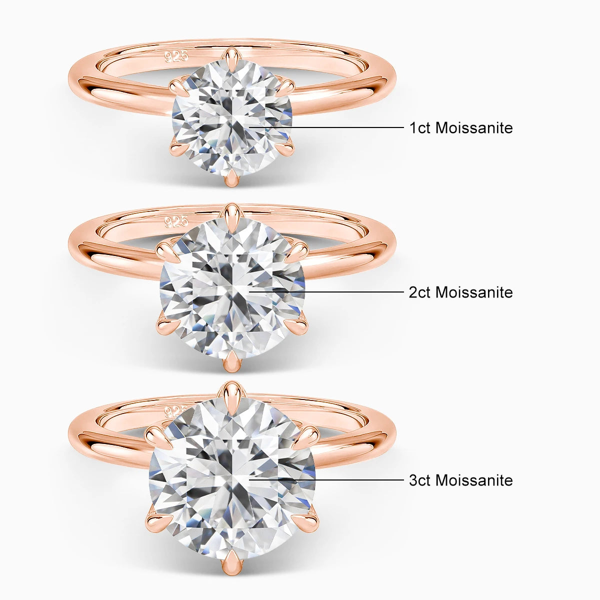 Szjinao Certified 14k Gold Moissanite Ring 1ct 2ct 3ct Lab Diamond Sparkling Au585 Engagement Jewelry Promise Wedding Gift Sale