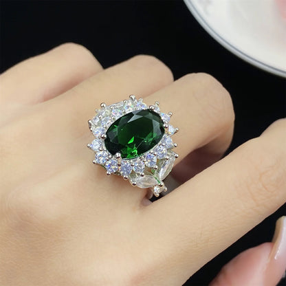 Hot New Luxury Pendant Necklace Female Earrings Set Imitation Moissanite Diamond Explosion Flash  Jewelry Set