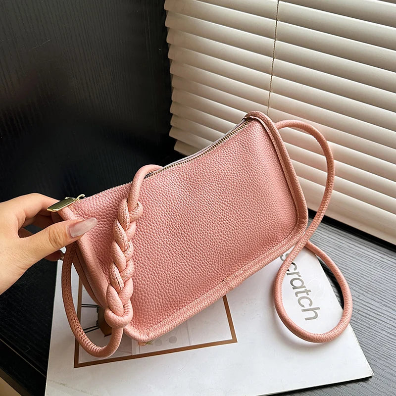 100%Real Cowhide Genuine Leather Sac Fashion Women Crossbody Bags For Ladies New High Capacity Shoulder Bag Handbag Female Purse