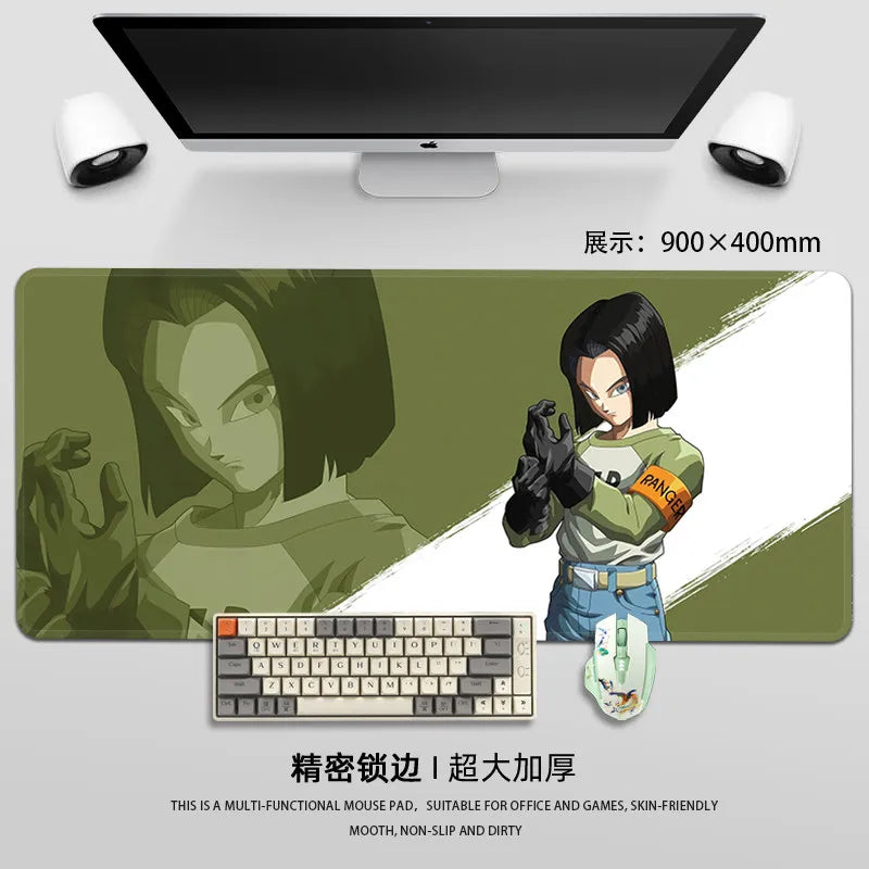 Man Mouse Pad Dragon Ball Mouse Pad Son Goku Printing Pattern Large Gaming Keyboard Desk Mat Super Saiyan Animation Desk Mat