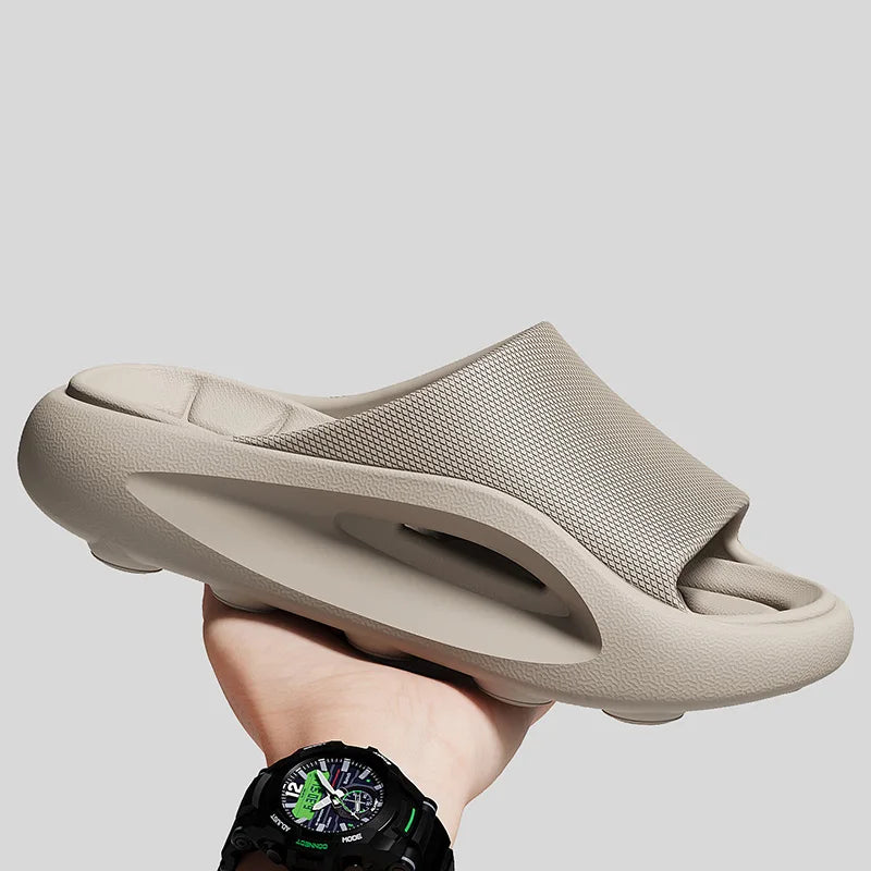 Fashion Men's Sports Slippers Non Slip Beach Sandals Indoor Outdoor Thick Sole Male Slides EVA Slippers Comfortable Couple Shoes