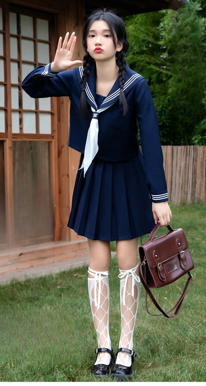 Women's Versatile Pleated Skirt School Uniform-inspired Handbag Set Role-play Attire University-style Three-piece Ensemble