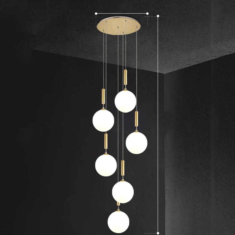 Modern Stair Chandelier Pendant Lights Indoor Lighting Ceiling Lamp Hanging Light LED Chandeliers for Living Room Indoor Lightin