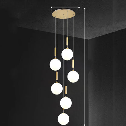 Modern Stair Chandelier Pendant Lights Indoor Lighting Ceiling Lamp Hanging Light LED Chandeliers for Living Room Indoor Lightin