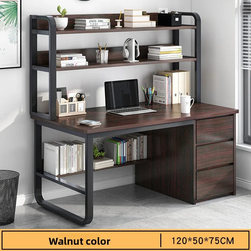 Multi-functional Desk Desktop Computer Desk Simple Home Desk Student Bedroom Bookshelf Integrated Writing Desk
