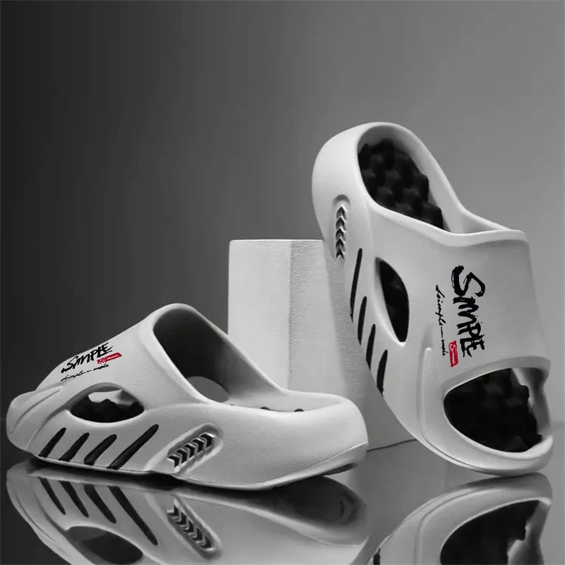 Men's Slippers EVA Non-slip Slides Fashion Casual Slippers Comfortable Men's Slides Sport Sandals Outdoor Hole Shoes Big Size
