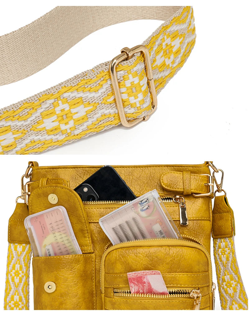 Designer Luxury Handbags 2025 New Vintage Soft Leather Tote Bags For Women Multi-pocket Shoulder Messenger Bags High quality Sac