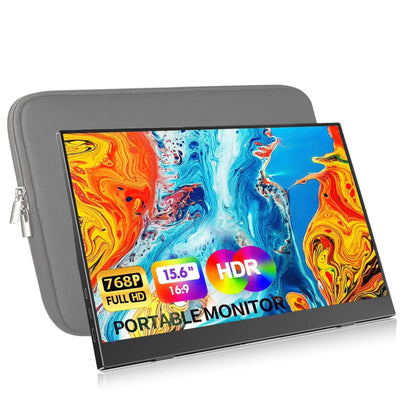 AHXJKA 15.6”Portable Monitors Game Screen HD Computer Expand  Laptop Second Display Speaker For XBox PS4/5 Switch With Speaker