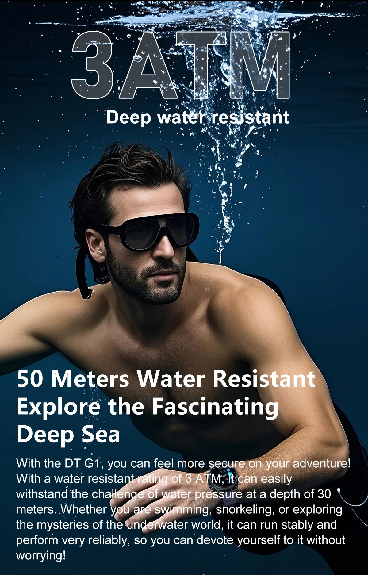 2025 New Tactical Smartwatch Built-in GPS Offline Map 4GB Memory 5ATM IP69K Swimming Waterproof Men Militray Smart Bracele