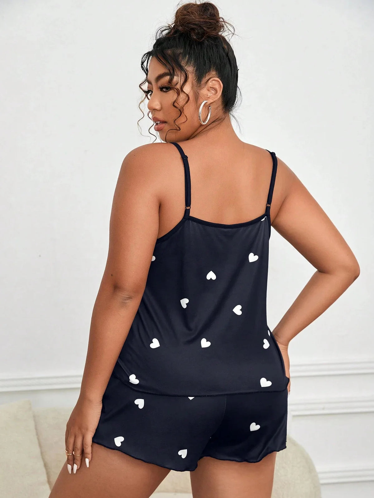 2 Pieces Pajamas Set for Women Plus Size 3XL 4XL 5XL Sleepwear Loose Crop Tops+Shorts Suit Loungewear Home Clothes