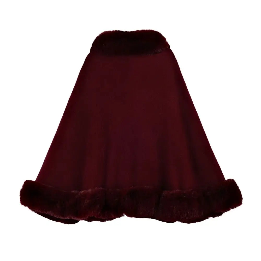 Women Winter Warm Shawl Thicken Coat Cardigan Cape Cloak Outer