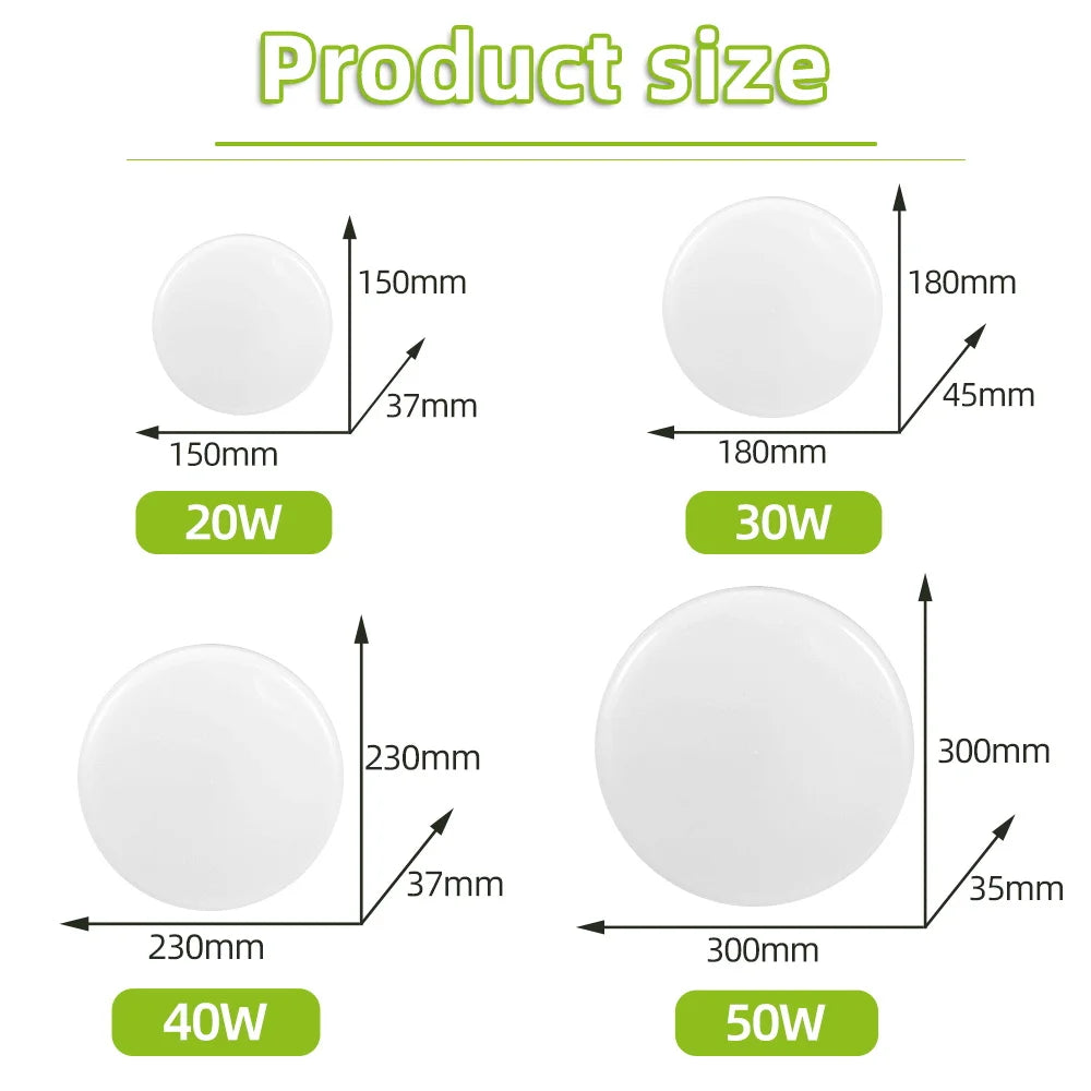 Led Ceiling Lamp 110v 220v Waterproof Led Panel Lights   for Kitchen Bathroom Lamp Balcony Ceiling Chandelier Lighting Fixture
