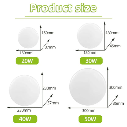 Led Ceiling Lamp 110v 220v Waterproof Led Panel Lights   for Kitchen Bathroom Lamp Balcony Ceiling Chandelier Lighting Fixture