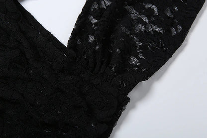 Weird Puss Sexy Jacquard Jumpsuit Women Backless Hollow Halter Trend Sleeveless Stretch Midnight Clubwear Patchwork Overalls