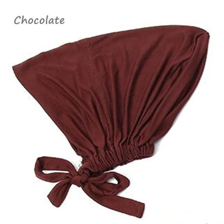 New Soft Modal Muslim Turban Hat Inner Hijab Caps Islamic Underscarf Bonnet India Hats Female Headwrap Turbante Mujer