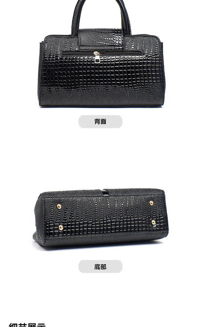 2025 Fashion New Crocodile Pattern Handbag Women'S Large Capacity Shoulder Bag Classic Retro Crossbody Bag Commuter Tote Bag