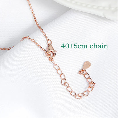 Smyoue Certified 3*6mm Marquise Cut Moissanite Necklace 9 Gems Pendant Girls Gift Lab Diamond Chain 100% Real Pure 925 Silver