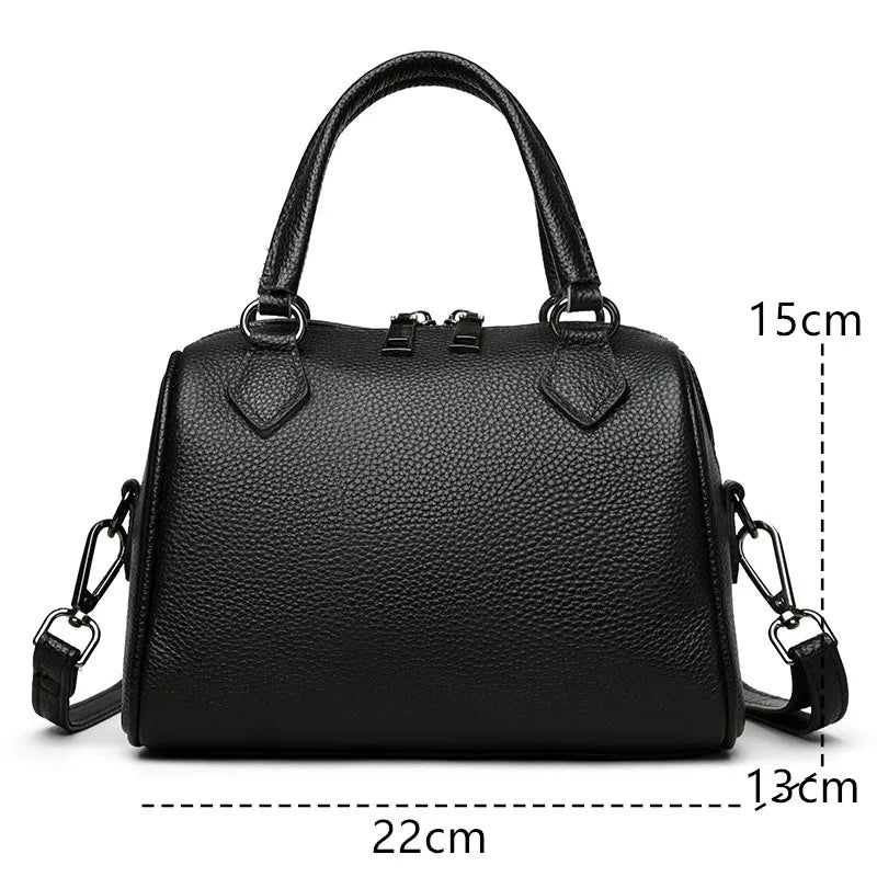 100% Genuine Leather Tote Bag Women Bags Designer Cowhide Luxury Handbags Ladies Shoulder Crossbody Bags Commuting Messenger Sac