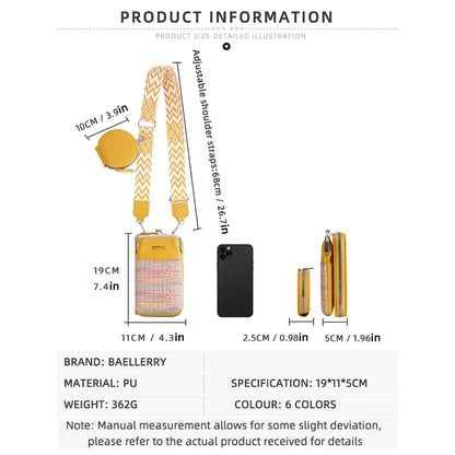 Baellerry New Big Capacity Women Phone Bags Crossbody Shoulder Female Composite Bag Handbag Zipper Coin Pocket Women's Wallet