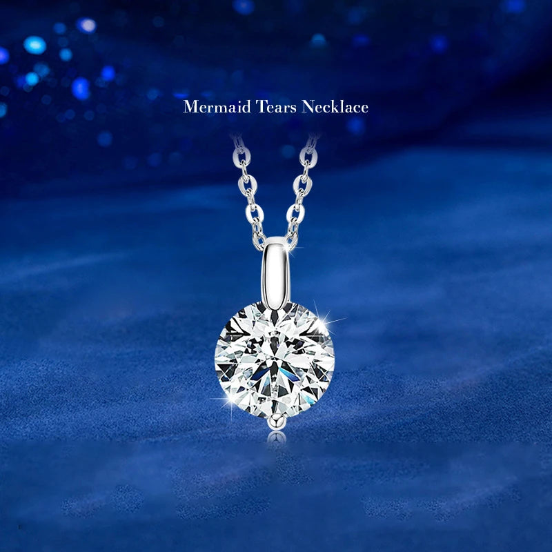 S925 Sterling Silver Moissanite  Clover Necklace GRA Certified s925 Sterling Silver 18k Plated Necklaces for Women Dainty Gift