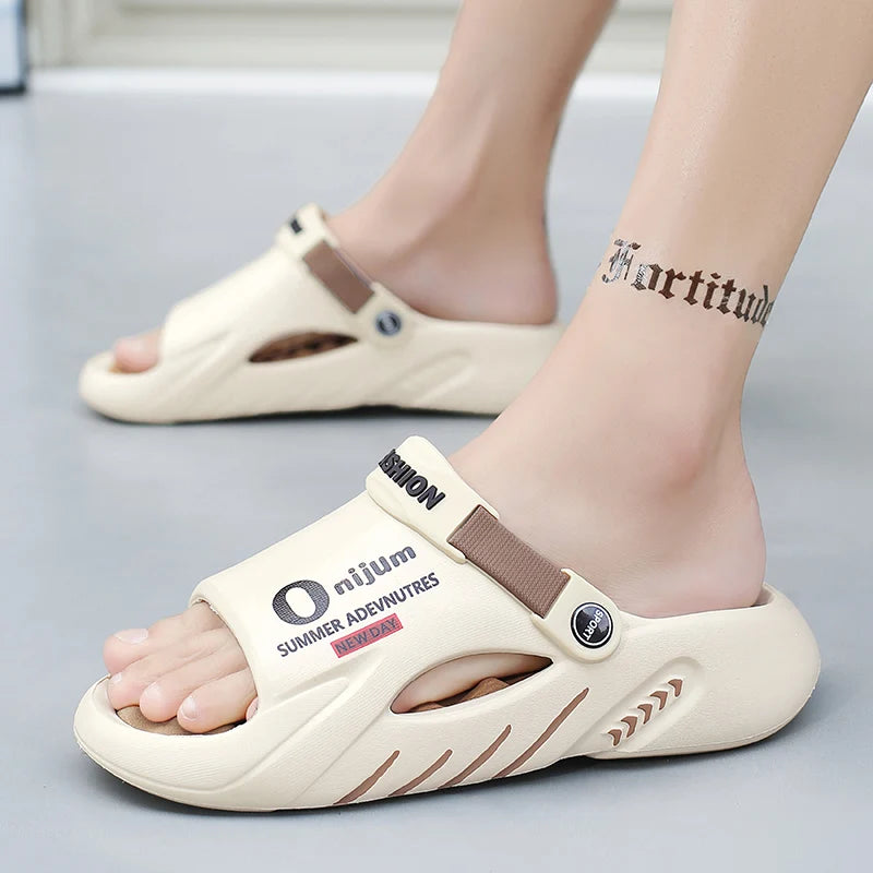 Men Sandals New Summer EVA Soft-soled Platform Slides Slippers Indoor Outdoor Walking Beach Shoes Flip Flops Mens Shoes