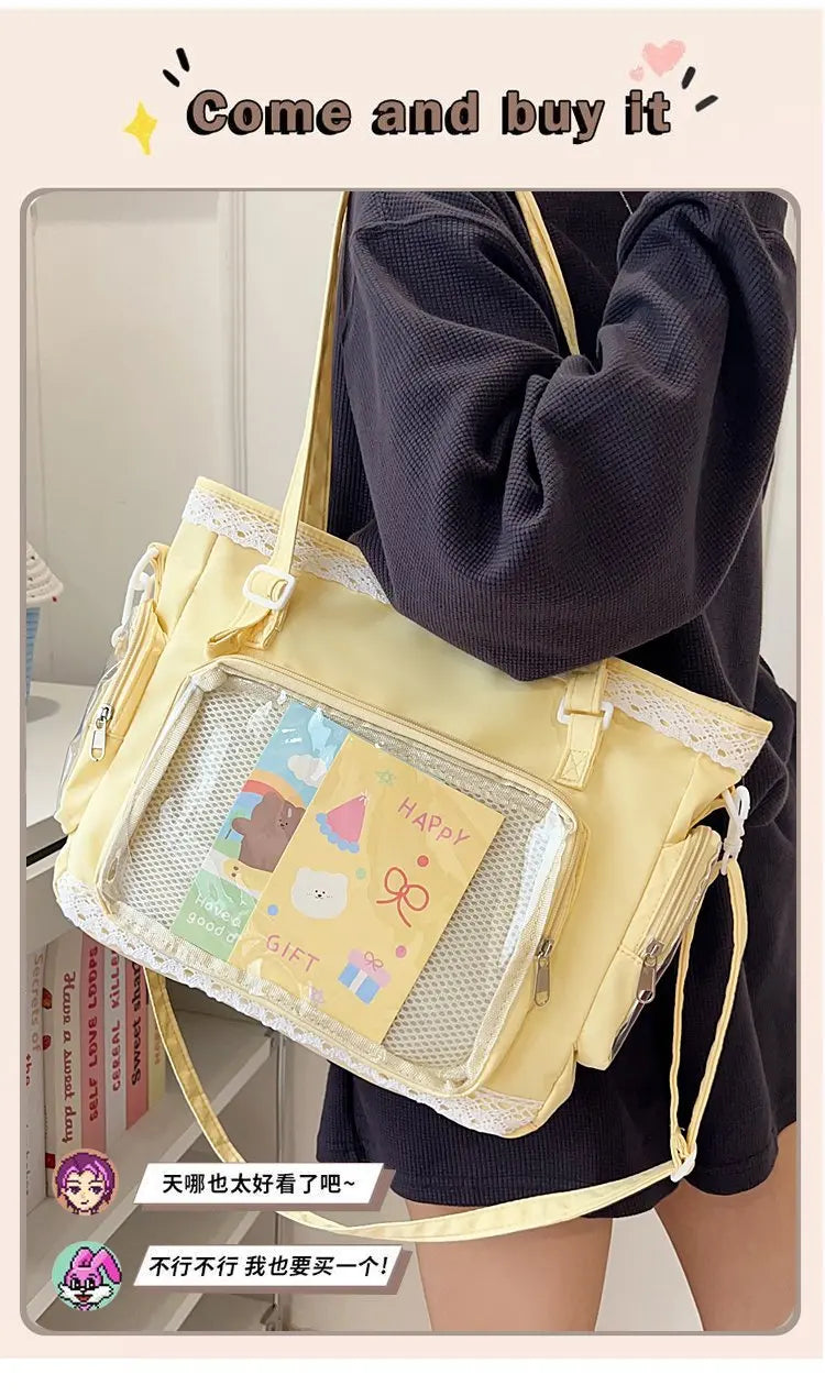 Ballet Girl Large Appetite Itabag Japanese Two-Dimension Single Shoulder Crossbody Bag Gift For Friends Women'S Handbag