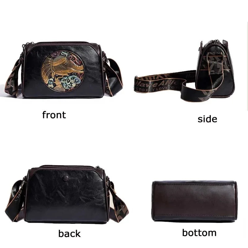 Women Crossbody Bag for Women Elephant Bags Fashion Print High Quality Leather Shoulder Bag Messenger Bags Sac a Main