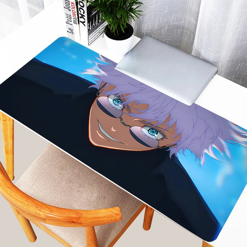 Mouse Pad Laptop Purple Japan Anime Gojo Mousepad XXL Non Slip Keyboard Rug PC J-jujutsu K-kaisen Extended Desk Mat For Boy Gift