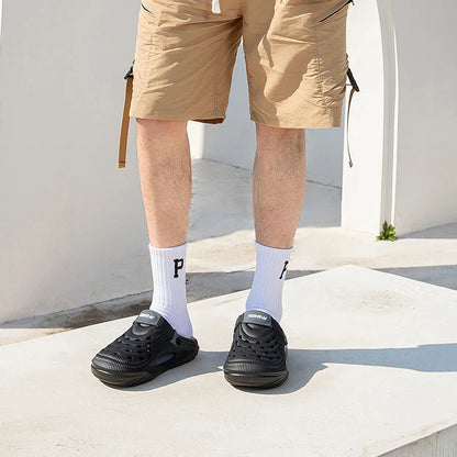 Fashion 2026 Mix Color Men's Comfortable Thick Platform Clogs Summer Beach Outside Couple Slippers Soft Sole EVA Sandals Slides