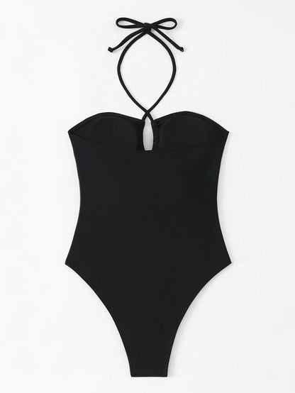 Sexy Halter Bathing Suit Woman Bandeau Swimwear One Piece Women's Swimsuit 2026 Female Bathwear Swimming for Beach Wear Monokini