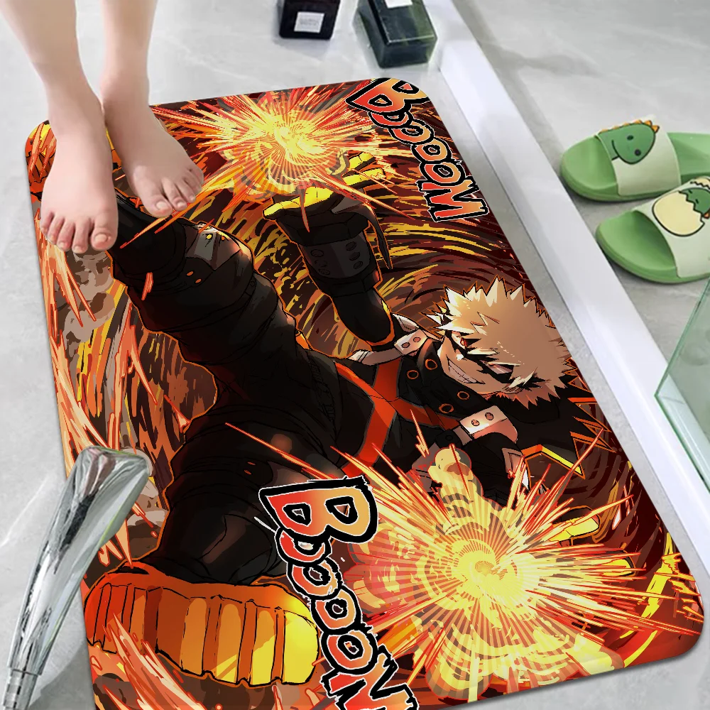 Bakugo Katsuki Floor Mat Non-Slip Laundry Room Mat Laundry Decor Balcony Child Living Room Bedside Mats