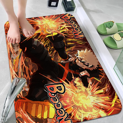Bakugo Katsuki Floor Mat Non-Slip Laundry Room Mat Laundry Decor Balcony Child Living Room Bedside Mats
